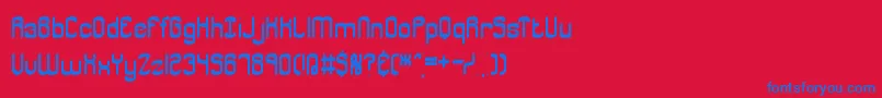 フォントJargon – 赤い背景に青い文字