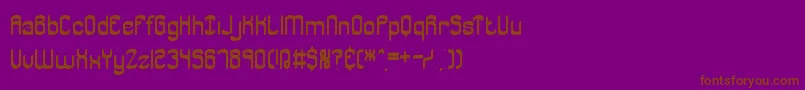 フォントJargon – 紫色の背景に茶色のフォント