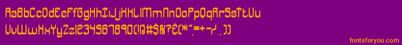 フォントJargon – 紫色の背景にオレンジのフォント