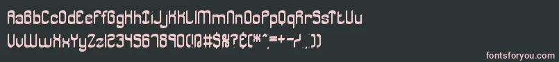 フォントJargon – 黒い背景にピンクのフォント