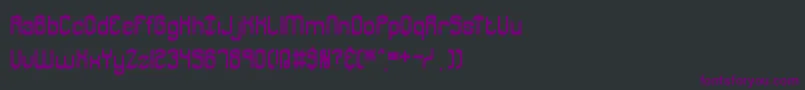 Fonte Jargon – fontes roxas em um fundo preto