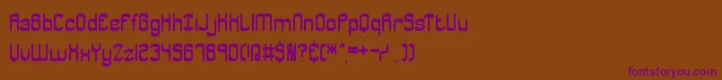 フォントJargon – 紫色のフォント、茶色の背景