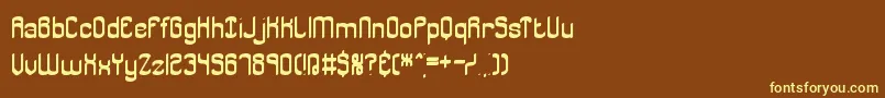 フォントJargon – 黄色のフォント、茶色の背景