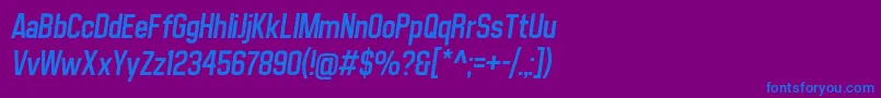 MatthanSansItalic Font – Blue Fonts on Purple Background