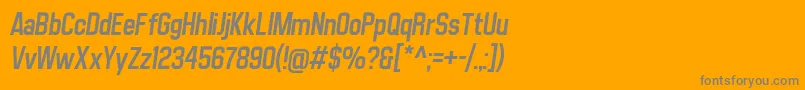 フォントMatthanSansItalic – オレンジの背景に灰色の文字