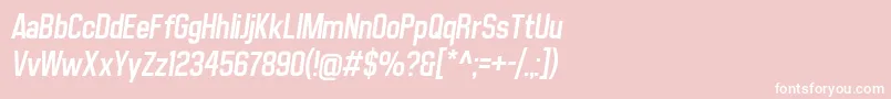 MatthanSansItalic Font – White Fonts on Pink Background