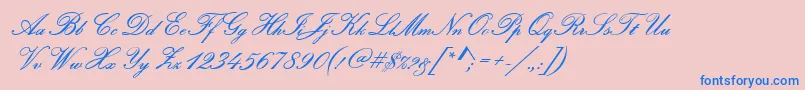 PamplonaRegular Font – Blue Fonts on Pink Background