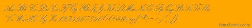 PamplonaRegular Font – Gray Fonts on Orange Background