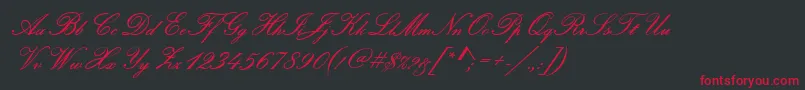 PamplonaRegular-Schriftart – Rote Schriften auf schwarzem Hintergrund
