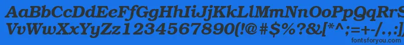 BookmancttBolditalic Font – Black Fonts on Blue Background