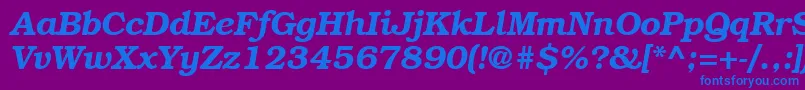 BookmancttBolditalic Font – Blue Fonts on Purple Background