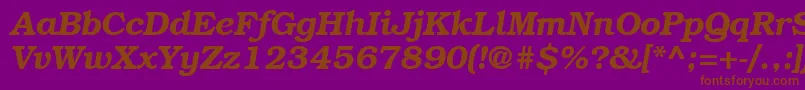 BookmancttBolditalic Font – Brown Fonts on Purple Background
