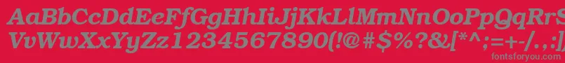 BookmancttBolditalic Font – Gray Fonts on Red Background