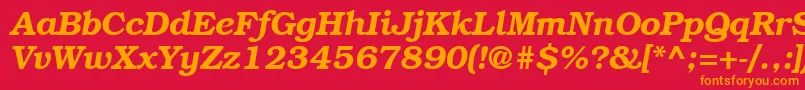 BookmancttBolditalic Font – Orange Fonts on Red Background
