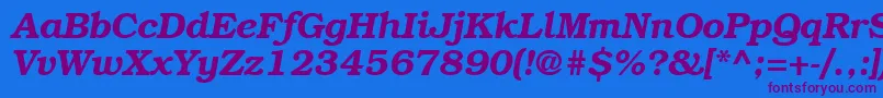 BookmancttBolditalic Font – Purple Fonts on Blue Background