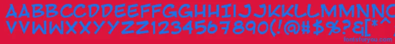 Rivenshield Font – Blue Fonts on Red Background