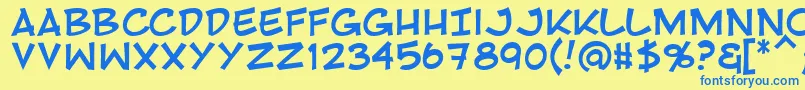 Rivenshield Font – Blue Fonts on Yellow Background