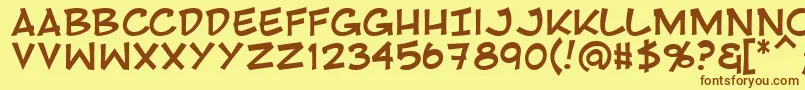 Rivenshield Font – Brown Fonts on Yellow Background