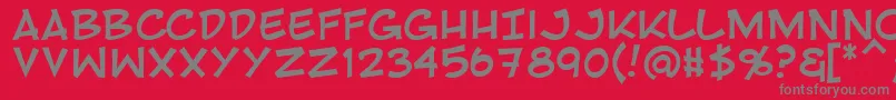 Rivenshield Font – Gray Fonts on Red Background