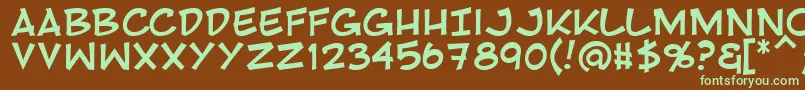 Rivenshield Font – Green Fonts on Brown Background