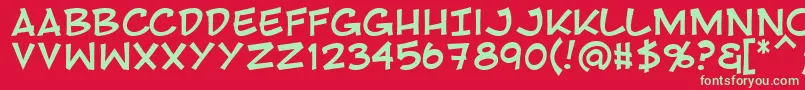 Rivenshield Font – Green Fonts on Red Background