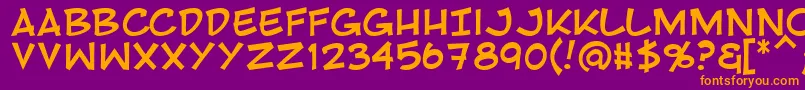 Rivenshield Font – Orange Fonts on Purple Background