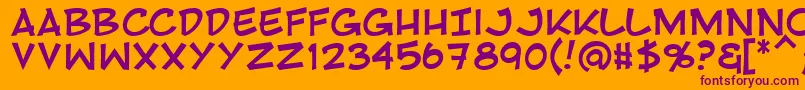 Rivenshield Font – Purple Fonts on Orange Background