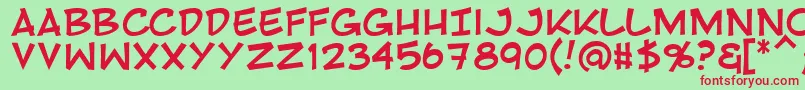 Rivenshield Font – Red Fonts on Green Background