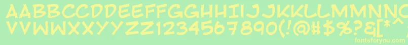 Rivenshield Font – Yellow Fonts on Green Background