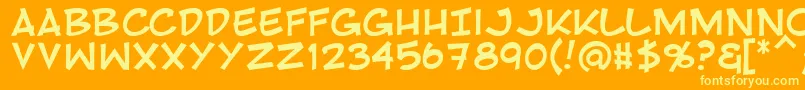 Rivenshield Font – Yellow Fonts on Orange Background