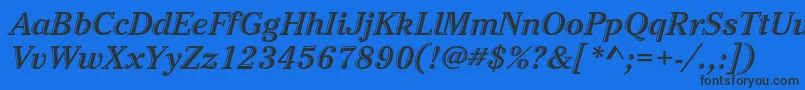 CheltenhamstdHdtooledbdit Font – Black Fonts on Blue Background