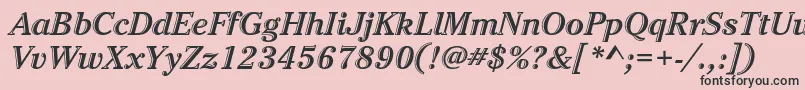 CheltenhamstdHdtooledbdit-Schriftart – Schwarze Schriften auf rosa Hintergrund