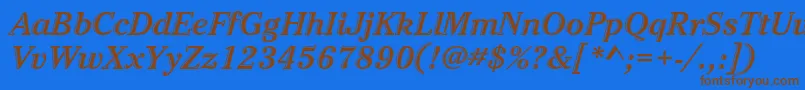CheltenhamstdHdtooledbdit Font – Brown Fonts on Blue Background