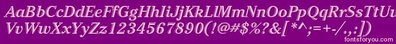 CheltenhamstdHdtooledbdit Font – Pink Fonts on Purple Background