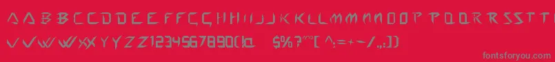 Wolverine Font – Gray Fonts on Red Background