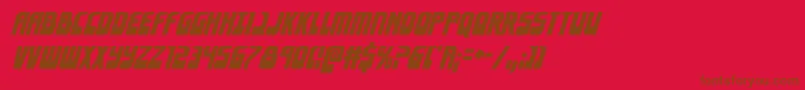 Eldebaranital-fontti – ruskeat fontit punaisella taustalla