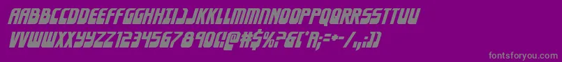 Eldebaranital Font – Gray Fonts on Purple Background