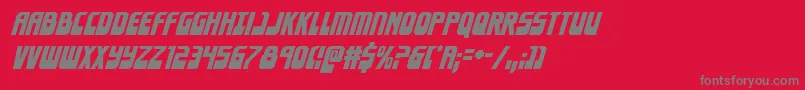 Eldebaranital Font – Gray Fonts on Red Background