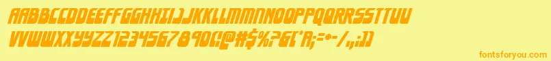 Eldebaranital Font – Orange Fonts on Yellow Background