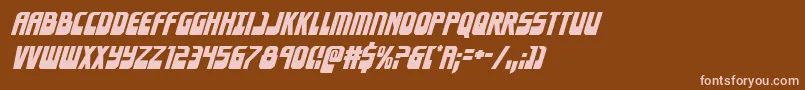 Eldebaranital Font – Pink Fonts on Brown Background