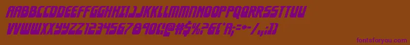 Eldebaranital Font – Purple Fonts on Brown Background