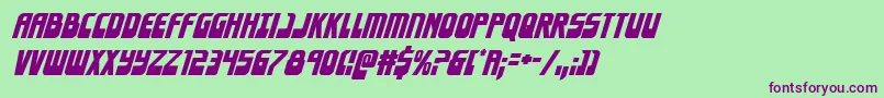 Eldebaranital Font – Purple Fonts on Green Background
