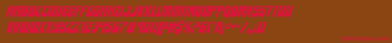 Eldebaranital Font – Red Fonts on Brown Background