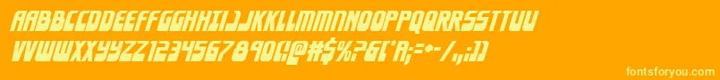 Eldebaranital Font – Yellow Fonts on Orange Background