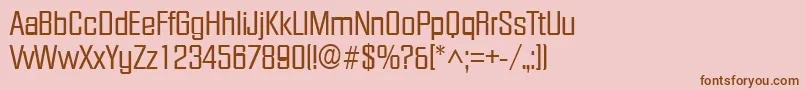 FacetRegular Font – Brown Fonts on Pink Background