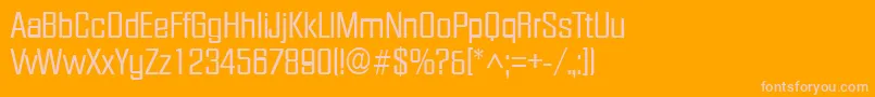 FacetRegular Font – Pink Fonts on Orange Background