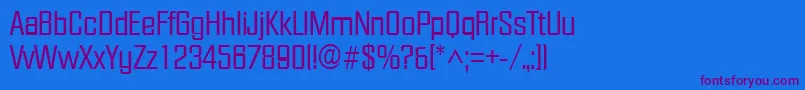 FacetRegular Font – Purple Fonts on Blue Background