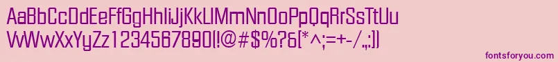 FacetRegular Font – Purple Fonts on Pink Background