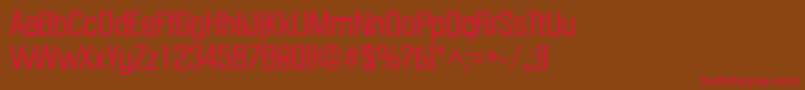 FacetRegular Font – Red Fonts on Brown Background