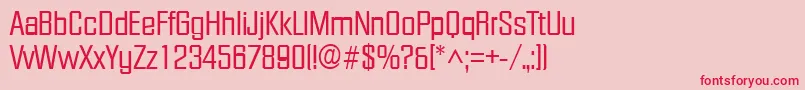 FacetRegular Font – Red Fonts on Pink Background
